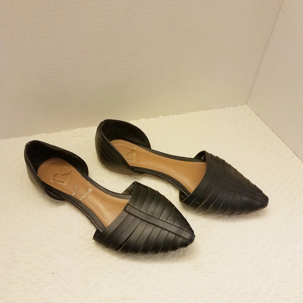 3/$15 Report Black Flats Sz 7.5W
